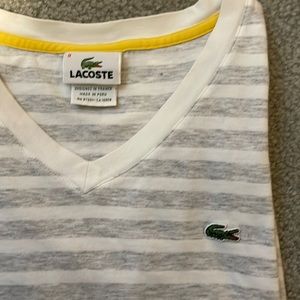 Lacoste 🐊Mens short sleeve v-neck jersey size 8